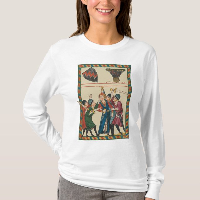 Camiseta A Morte De Reinmar von Brennenberg Arte Medieval (Frente)