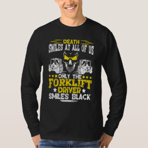 Camiseta A Morte Do Operador De Elevação Sorri Em Todos Nós