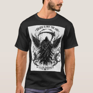 Camiseta A Morte Não é o Fim Ceifador Sombrio Gótico