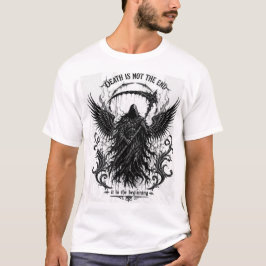 Camiseta A Morte Não é o Fim Ceifeiro Sombrio Gótico
