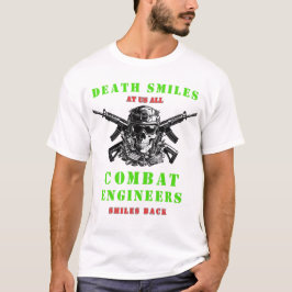 Camiseta A Morte Sorri  Engenheiros de Combate crânio Tátic