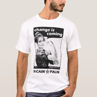 Camiseta A "mudança é" McCain/Partido Republicano de vinda
