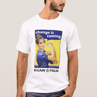 Camiseta A "mudança é" McCain/Partido Republicano de vinda