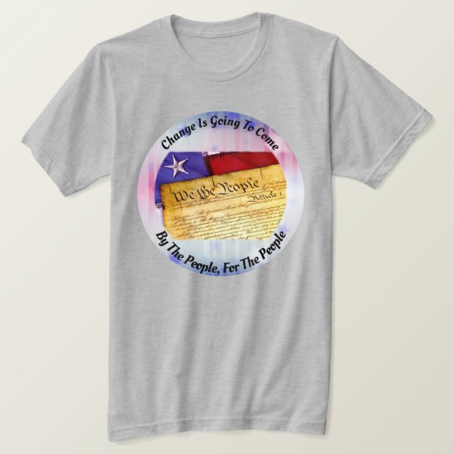 Camiseta A mudança virá - para as Pessoas (Frente do Design)