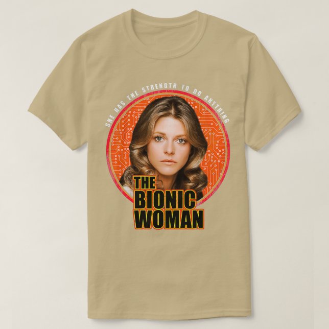 Camiseta A Mulher Bionica (Frente do Design)