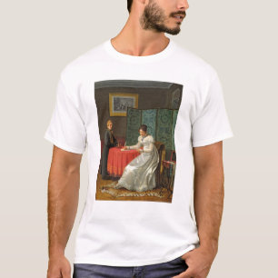 Camiseta A mulher escrevendo uma letra