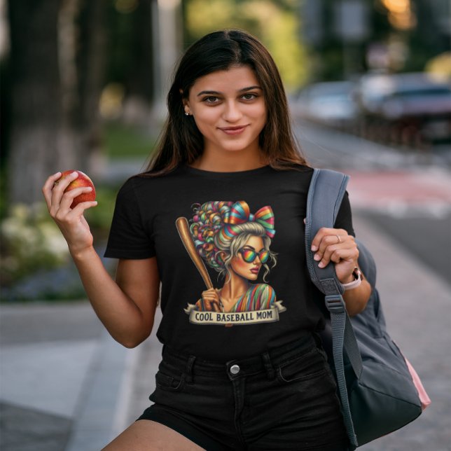 Camiseta A Mulher Guerreira Legal Baseball Mãe (Criador carregado)