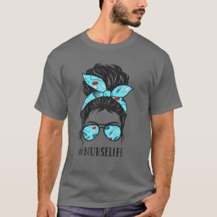 Camiseta A Mulher Mensageira Bun Enfermeira De Saúde