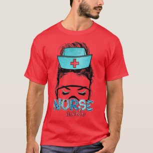 Camiseta A Mulher Mensageira Bun Enfermeira Vida Saúde Nu