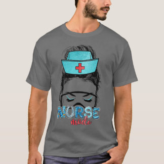 Camiseta A Mulher Mensageira Bun Enfermeira Vida Saúde Nu