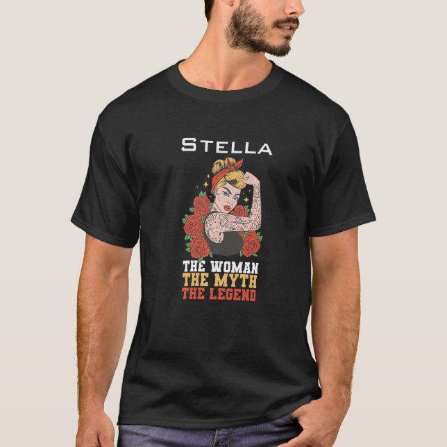 Camiseta A mulher mito a lenda Stella Premium (Frente)