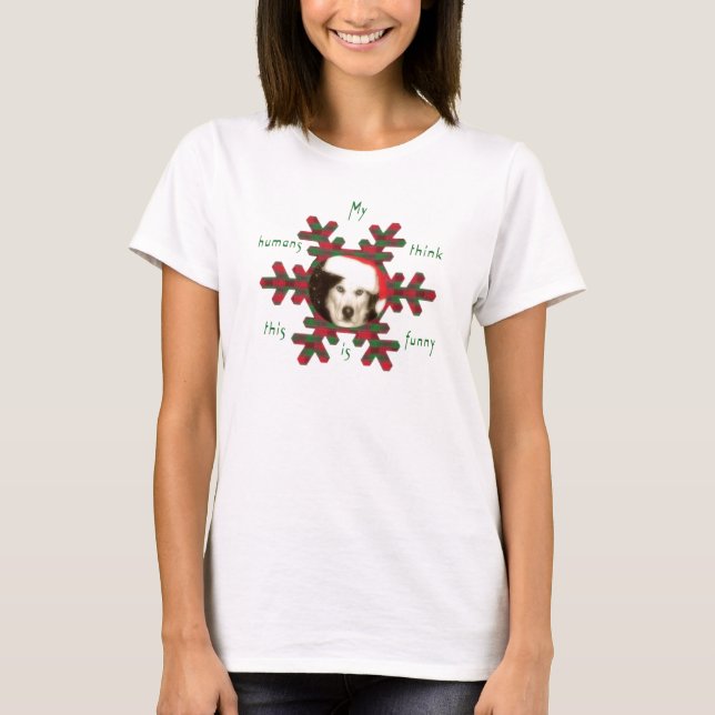 Camiseta A mulher não tem Rouco em Santa Hat (Frente)