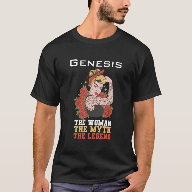 Camiseta A mulher o mito a lenda Gênesis (Frente)