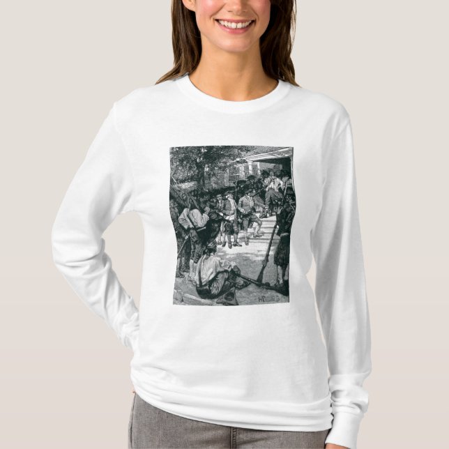 Camiseta A multidão de Shays na possessão de um tribunal (Frente)