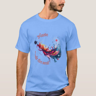 Camiseta A música alimenta a alma.