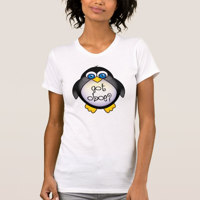 Camiseta A música bonito do pinguim obteve Oboe (Frente)