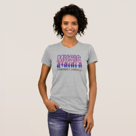 Camiseta A Música Conecta as Pessoas | Mulheres Slim Fit