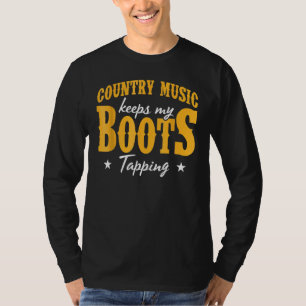 Camiseta A Música country mantém minha dança de linha de to