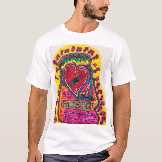 Camiseta A música cura o coração (Frente)