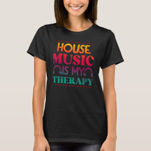 Camiseta A Música Da Casa É A Minha Terapêutica, Retro Hous