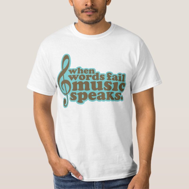 Camiseta A música da cerceta do divertimento fala o (Frente)