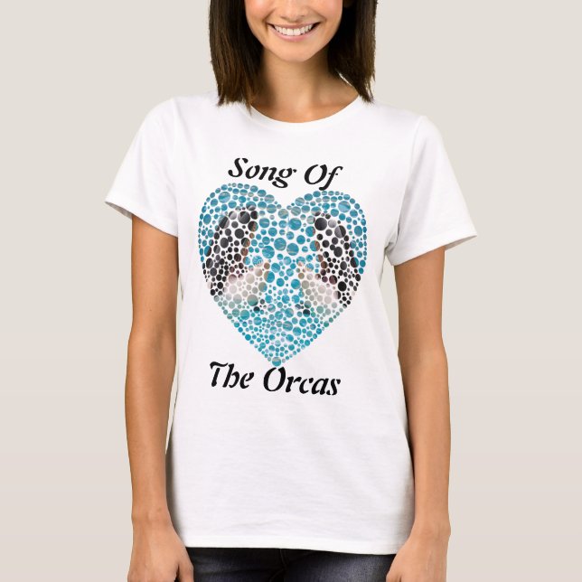 Camiseta A Música Das Orcas, (Frente)