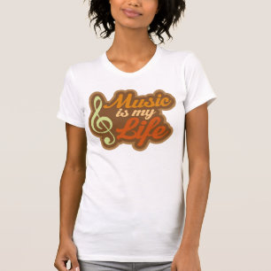 Camiseta A música do divertimento é o T das minhas mulheres