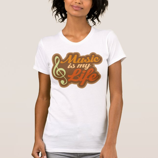 Camiseta A música do divertimento é o T das minhas mulheres (Frente)