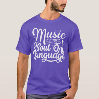 Camiseta a música é a alma da linguagem vintage