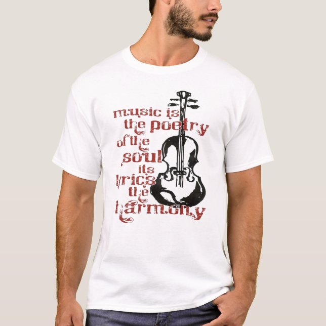 Camiseta A música é a poesia. (Frente)