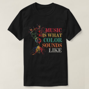 Camiseta A Música É Como as Cores Soam   Design Artístico