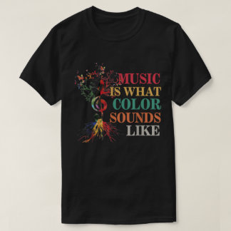 Camiseta A Música É Como as Cores Soam | Design Artístico