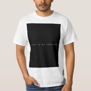 Camiseta A música é meu t-shirt da terapia (branco)
