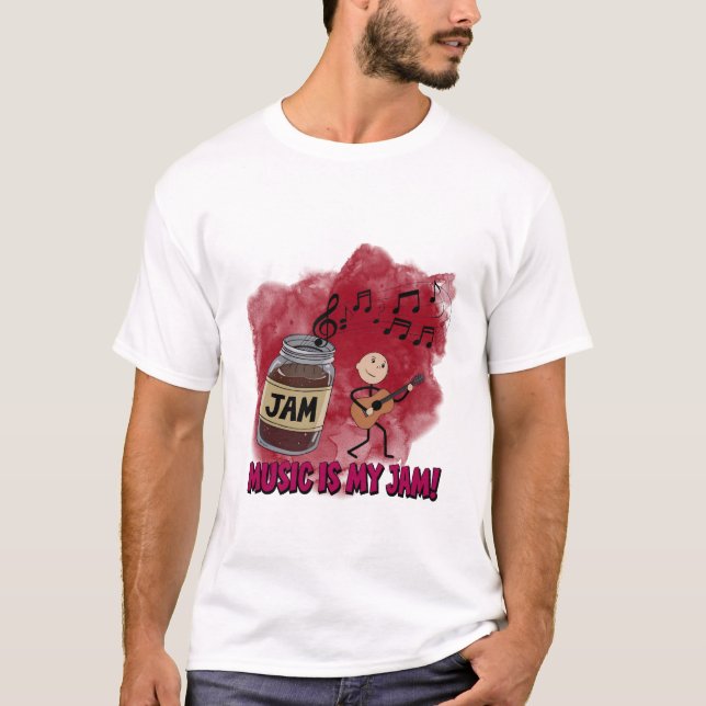 Camiseta A Música É Minha Púrpura (Frente)