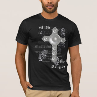 Camiseta A música é minha religião (branca)
