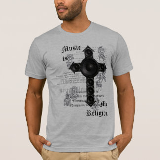 Camiseta A música é minha religião (o preto)