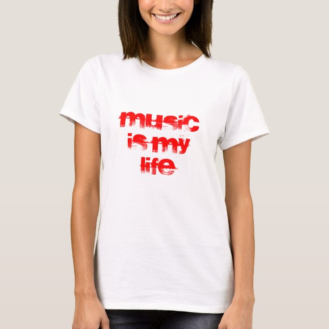 Camiseta A música é minha vida (Frente)