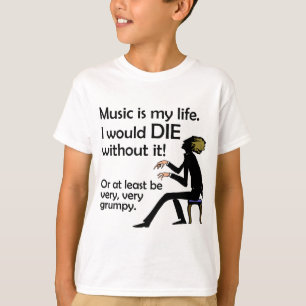 Camiseta A música é minha vida