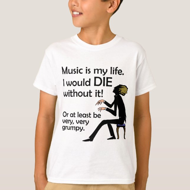 Camiseta A música é minha vida (Frente)