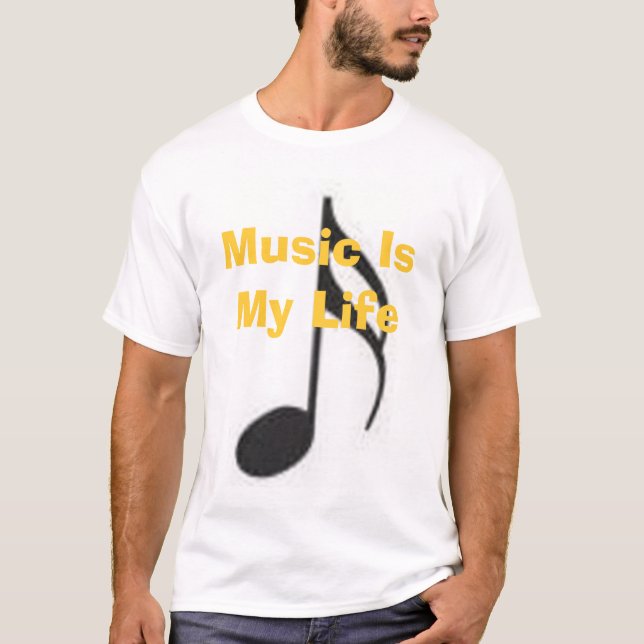 Camiseta A música é minha vida (Frente)