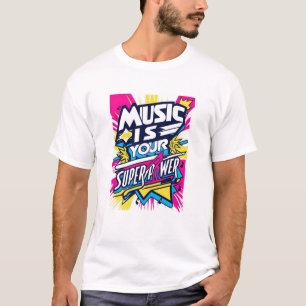 Camiseta A Música é Seu Superpoder