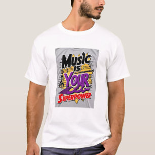 Camiseta A Música é Seu Superpoder opção 2