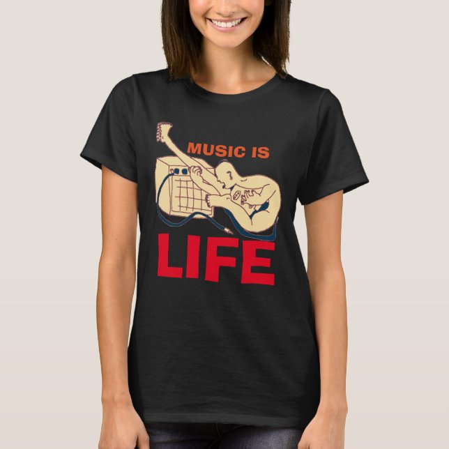 Camiseta A música é vida (Frente)