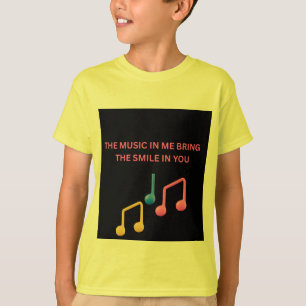 Camiseta A Música em Mim Traz o Sorriso em Você – Crianças