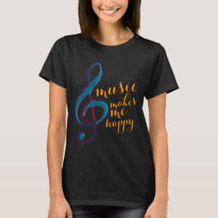 Camiseta a música faz-me feliz