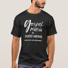 Camiseta A MÚSICA GOSPEL Personalizada É BOA NOTÍCIA