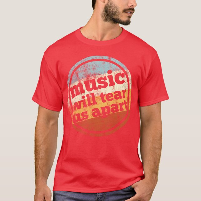 Camiseta A Música Nos Separará rapaz (Frente)