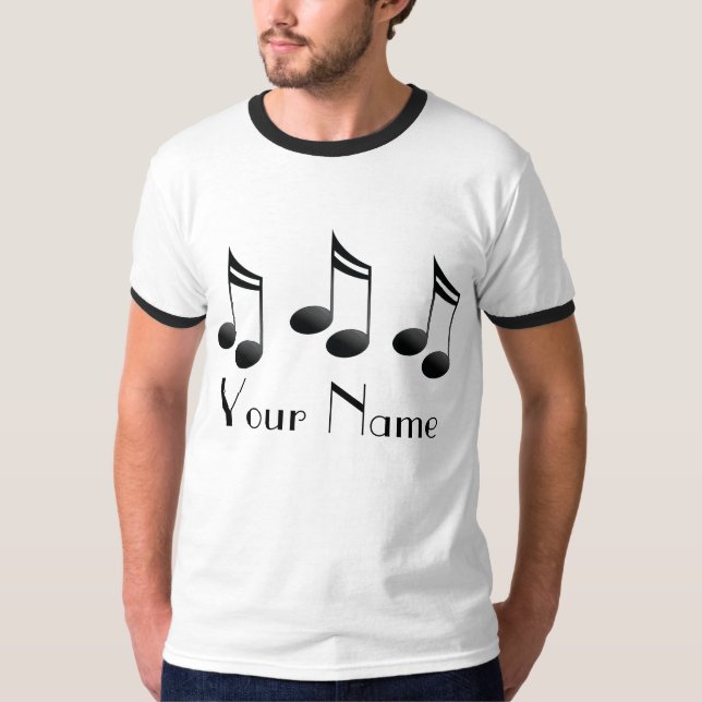 Camiseta A música personalizada nota o T do presente (Frente)