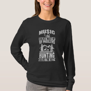 Camiseta A música resolve a maioria dos meus problemas caça
