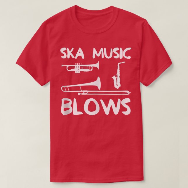 Camiseta A Música Ska Engraçada Explode O Presente Da Piada (Frente do Design)